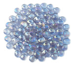Crystal Lilac Irid Medium Glass Gems