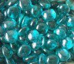 Crystal Teal Medium Glass Gems