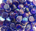 Crystal Cobalt Blue Iridescent Glass Gems