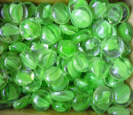 Lime Green Cat-Eye Glass Gems