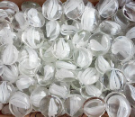 White Cat-Eye Glass Gems
