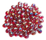 Crystal Scarlet Red Irid Medium Glass Gems